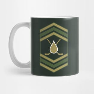 Oil Drop & Hockey Sticks Insignia (Military Green) [Rx-Tp] Mug